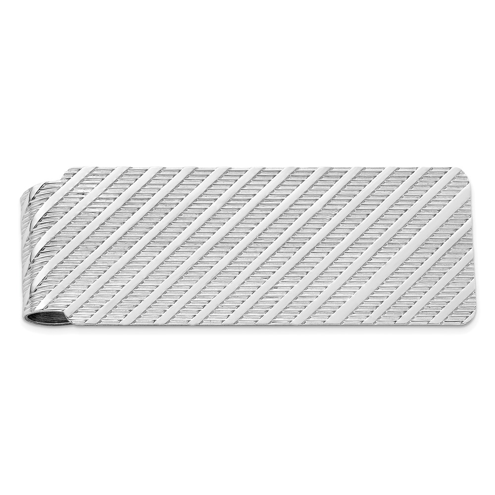 Sterling Silver Rhodium-plated Money Clip (QQ130)