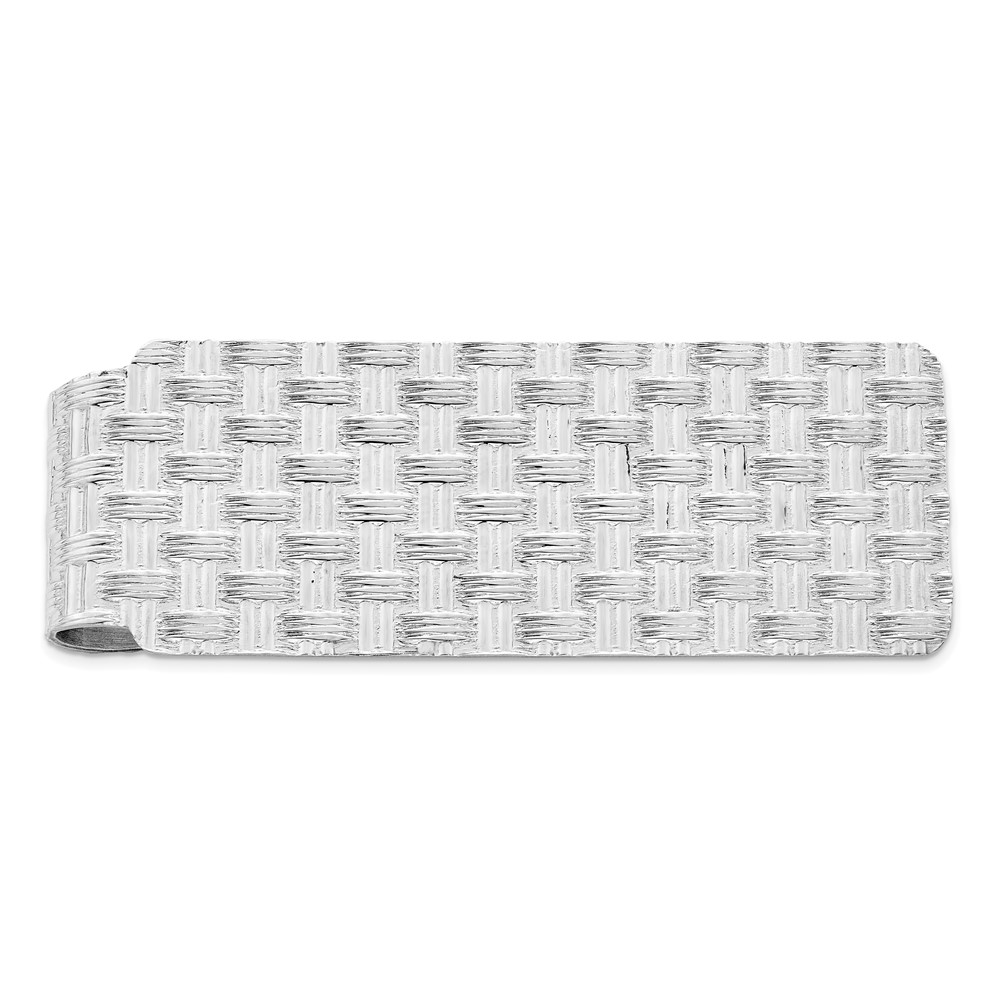Sterling Silver Rhodium-plated Money Clip (QQ135)