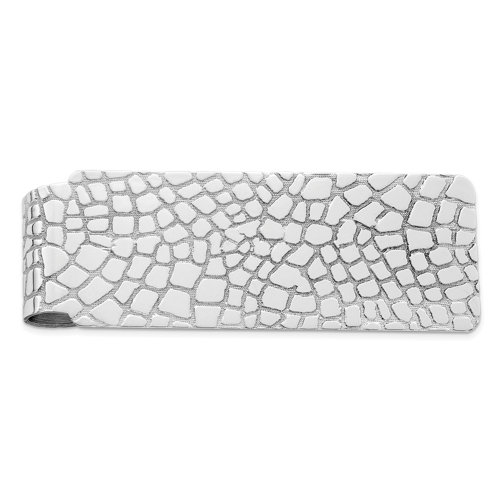 Sterling Silver Rhodium-plated Money Clip (QQ136)