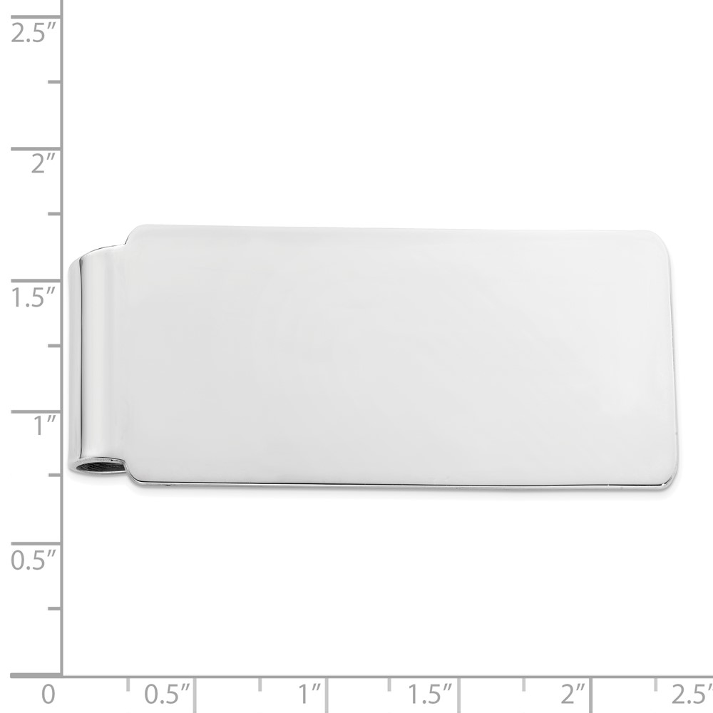 Sterling Silver Rhodium-plated Money clip (QQ137)