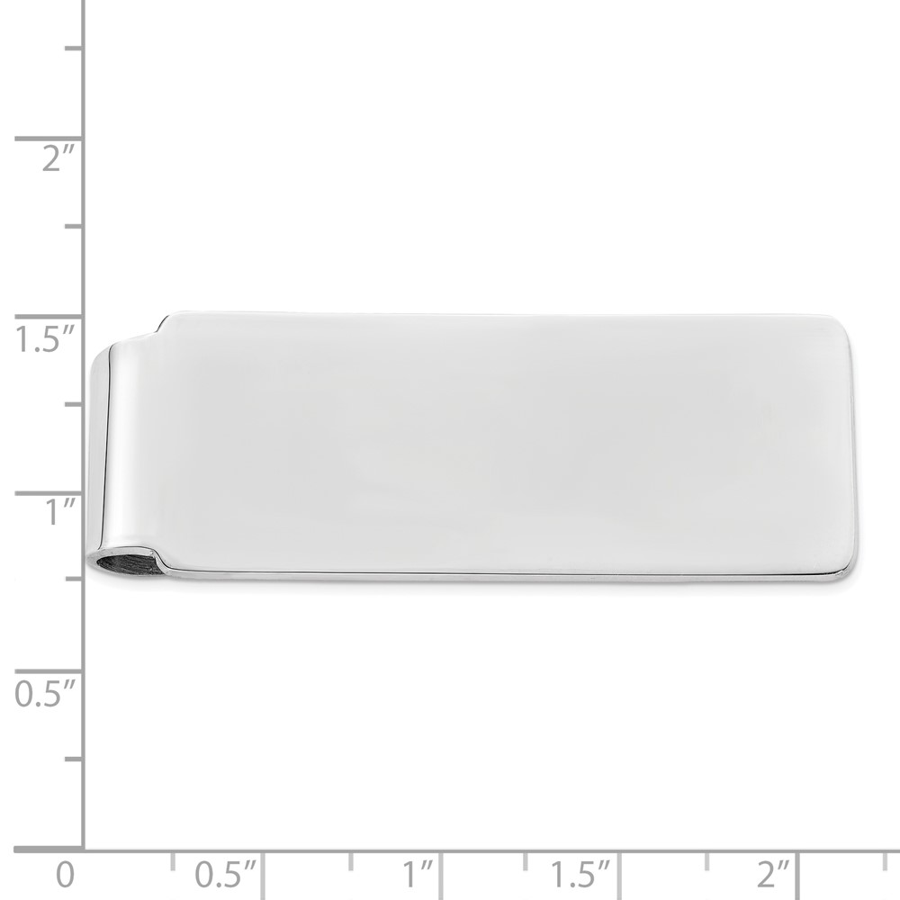 Sterling Silver Rhodium-plated Money clip (QQ140)