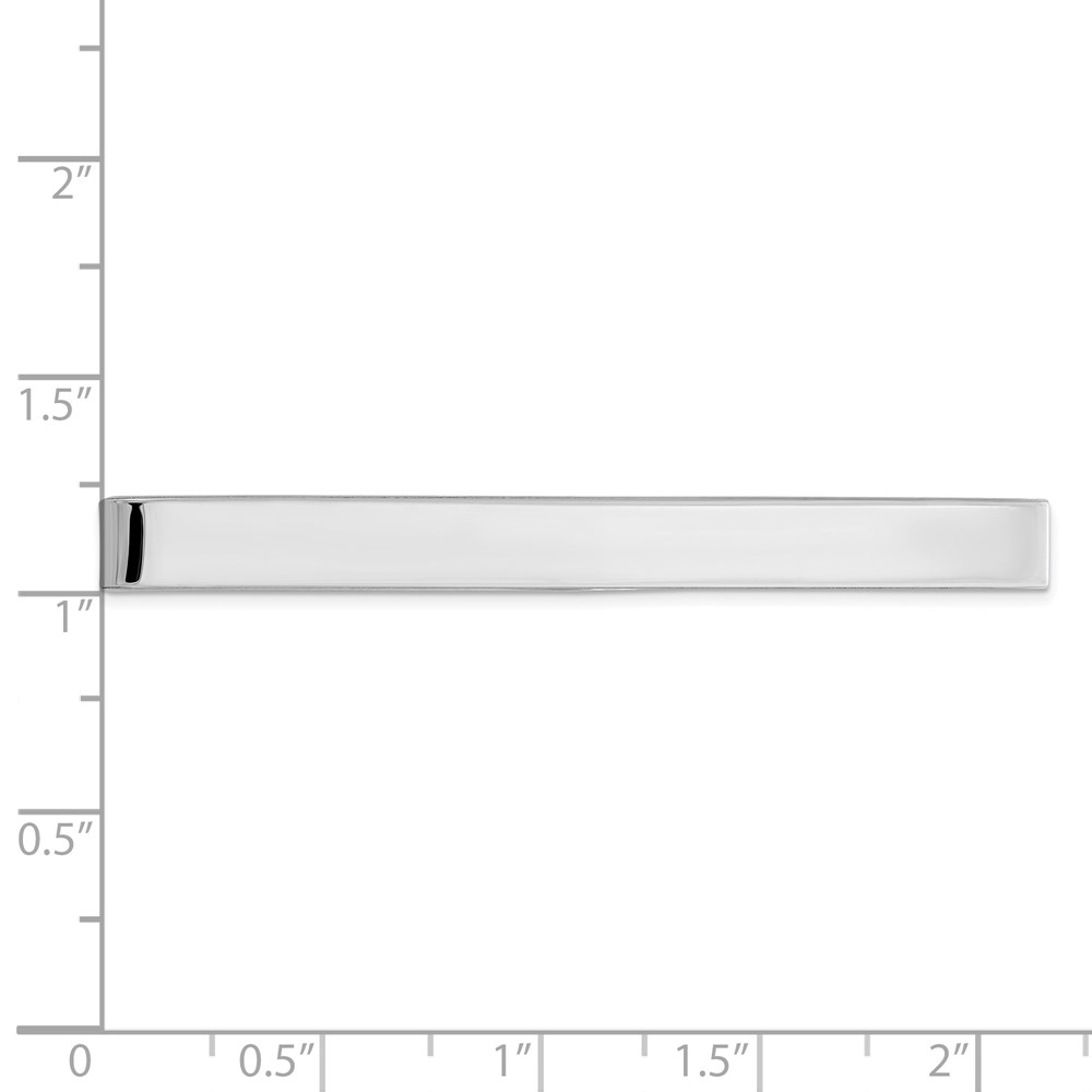 Sterling Silver Rhodium-plated Tie Bar (QQ142)