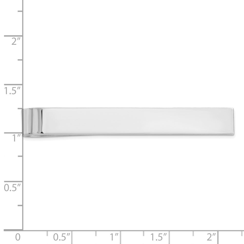 Sterling Silver Rhodium-plated Tie Bar (QQ143)