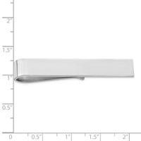 Sterling Silver Rhodium-plated Tie Bar view 2