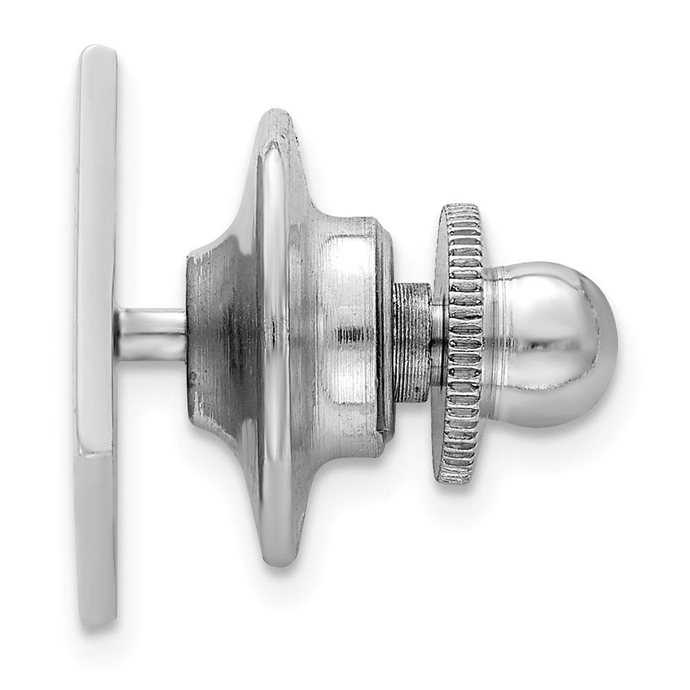 Sterling Silver Rhodium-plated Tie tac (QQ148)