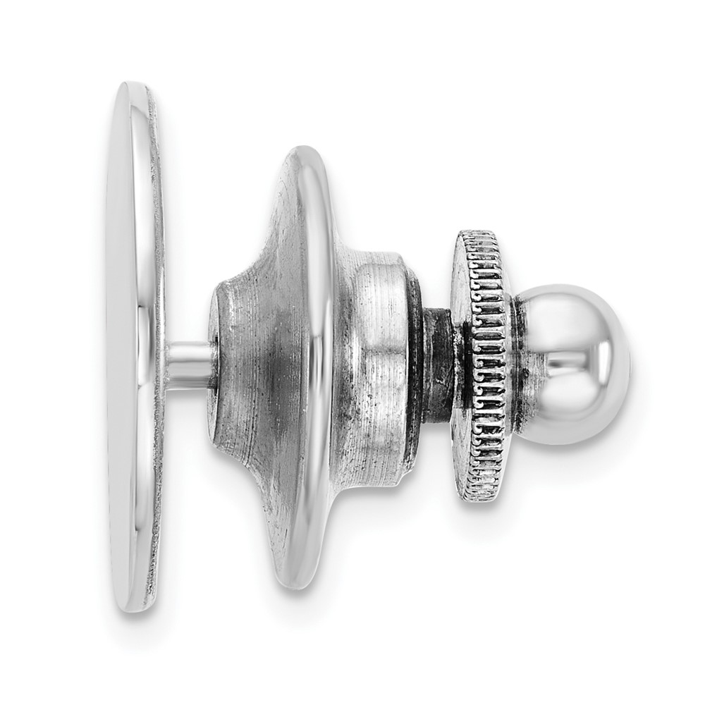 Sterling Silver Rhodium-plated Tie tac (QQ150)