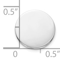 Sterling Silver Rhodium-plated Tie Tac view 3