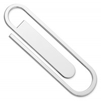 Sterling Silver Paper Clip Shaped Book Mark Money Clip view 1