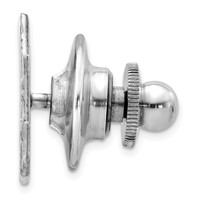 Sterling Silver Rhodium-plated Tie Tac view 2
