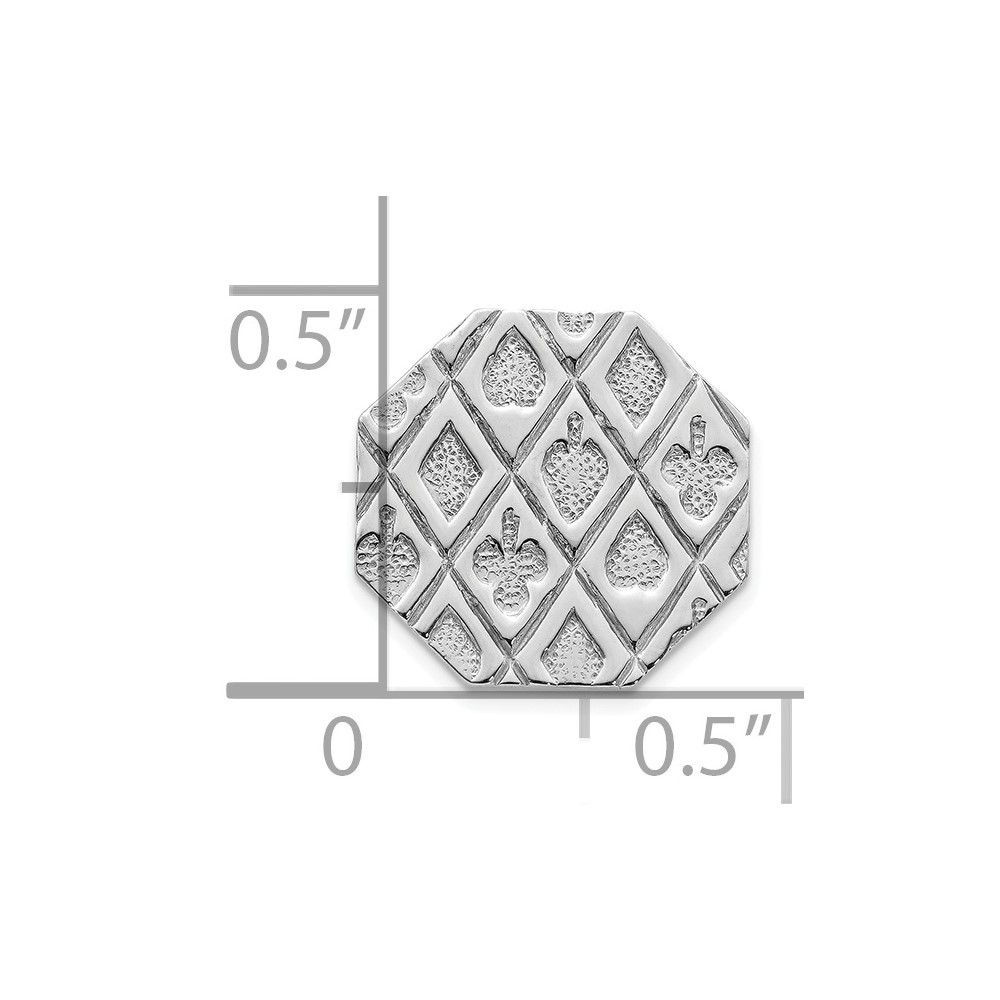 Sterling Silver Rhodium-plated Tie Tac (QQ184)