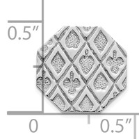 Sterling Silver Rhodium-plated Tie Tac view 3