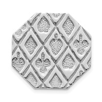 Sterling Silver Rhodium-plated Tie Tac view 1