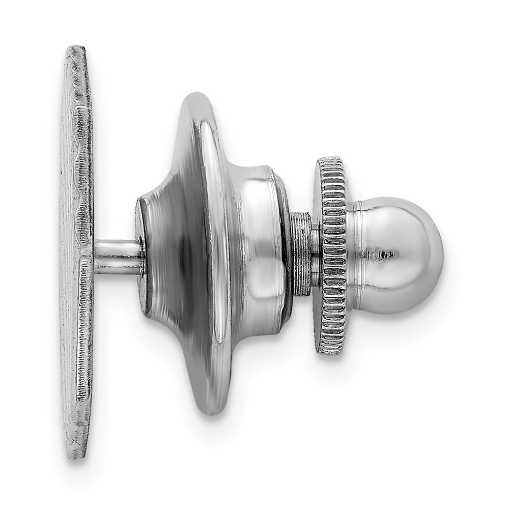 Sterling Silver Rhodium-plated Tie Tac (QQ187)