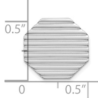 Sterling Silver Rhodium-plated Tie Tac view 3