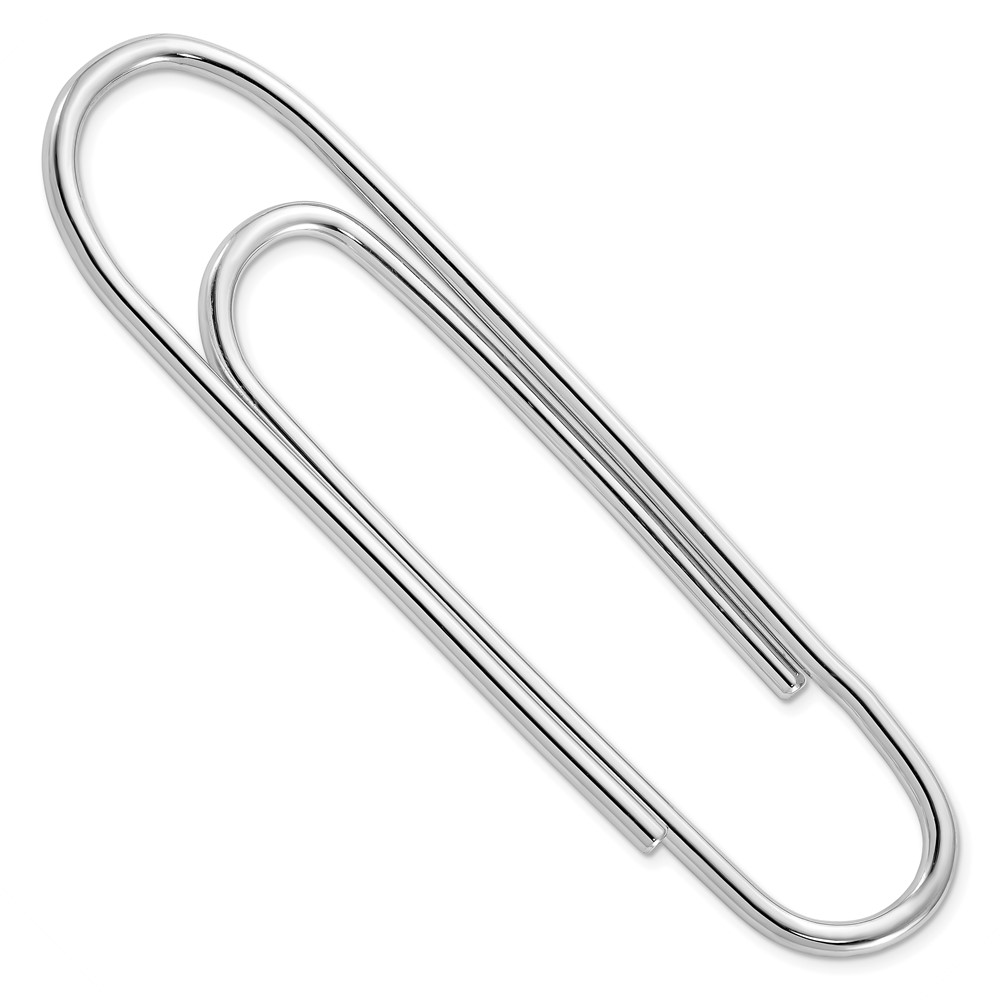 Sterling Silver Rhodium-plated Money Clip (QQ19)