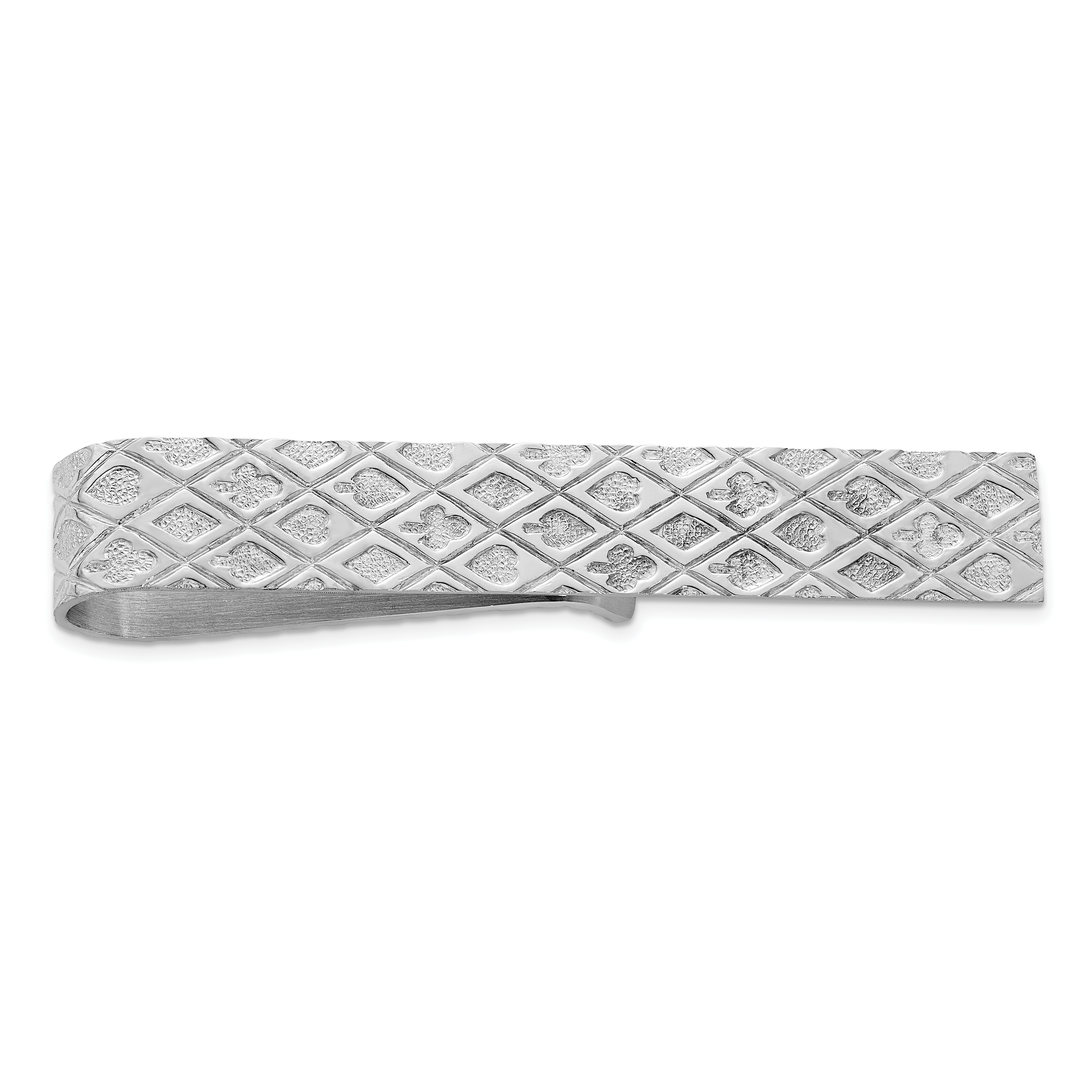 Sterling Silver Rhodium-plated Tie Bar (QQ190)