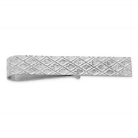 Sterling Silver Rhodium-plated Tie Bar view 1