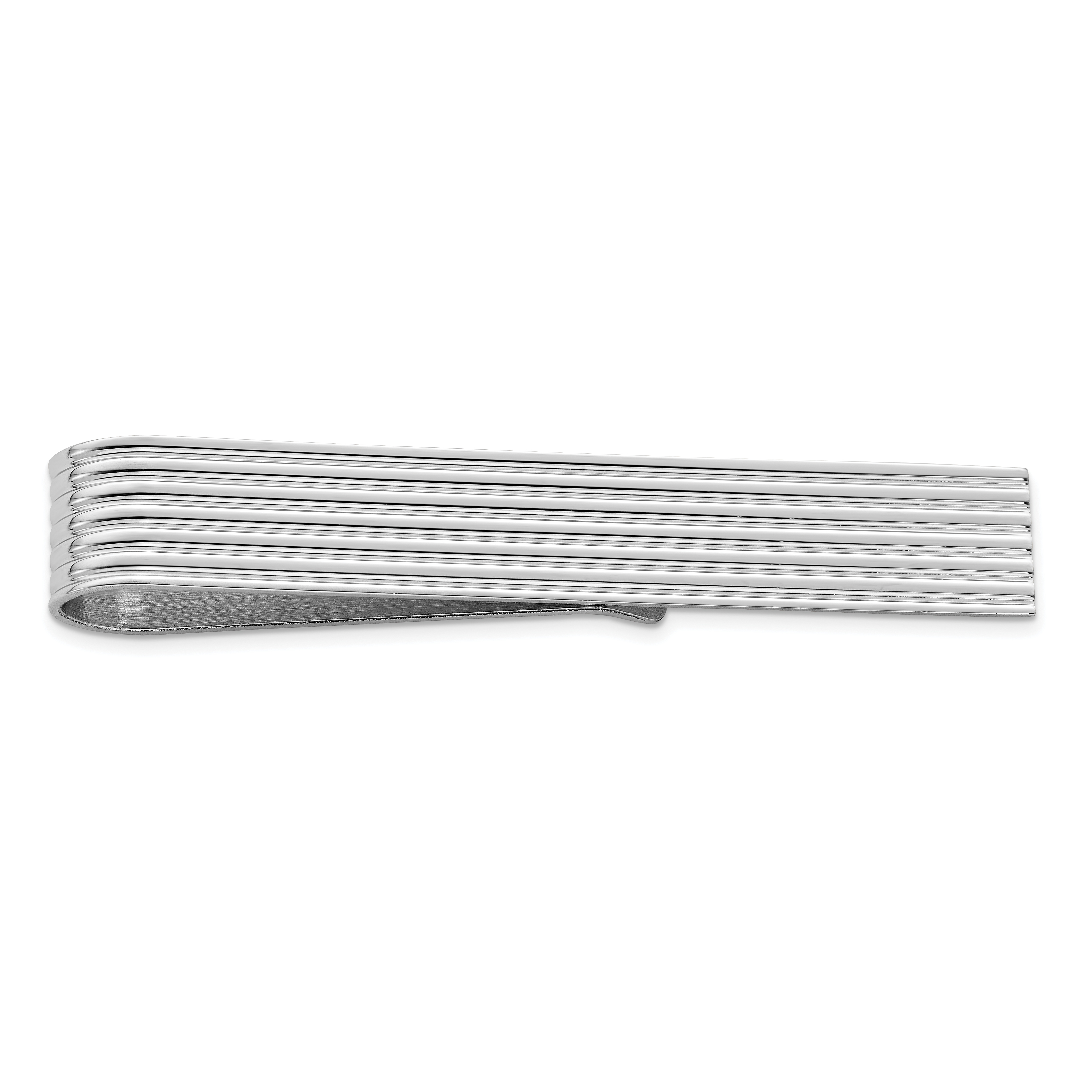 Sterling Silver Rhodium-plated Tie Bar (QQ191)