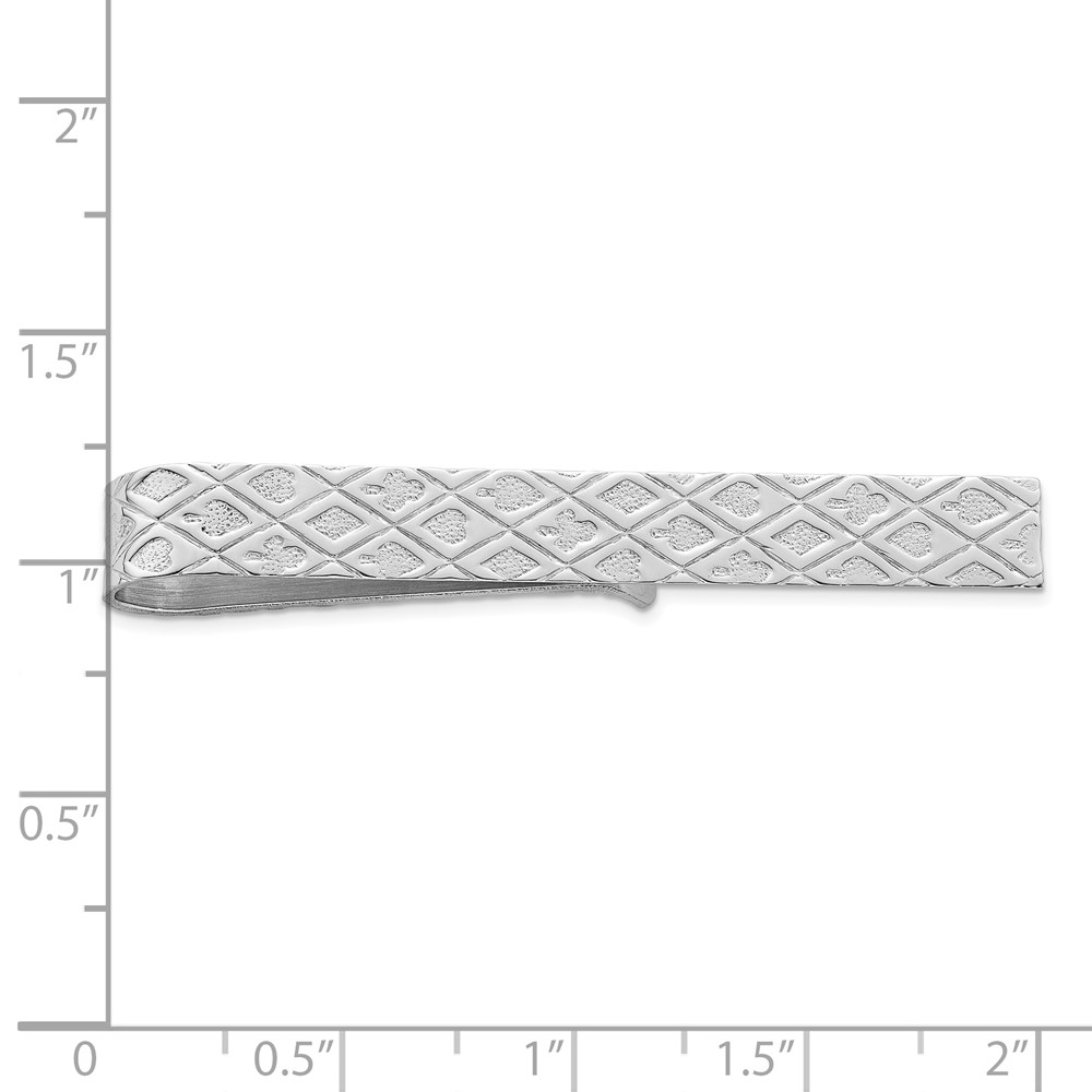 Sterling Silver Rhodium-plated Tie Bar (QQ192)