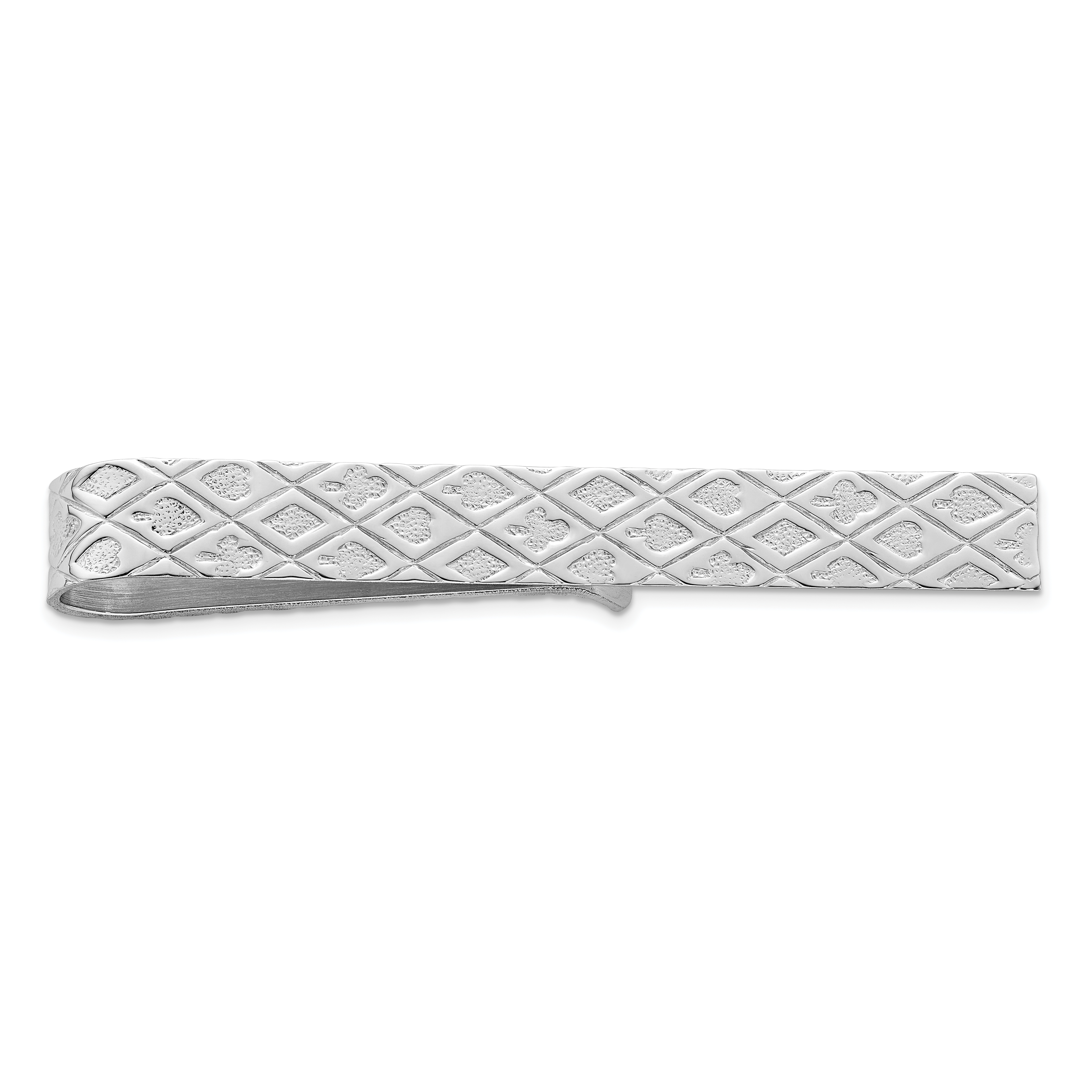 Sterling Silver Rhodium-plated Tie Bar (QQ192)