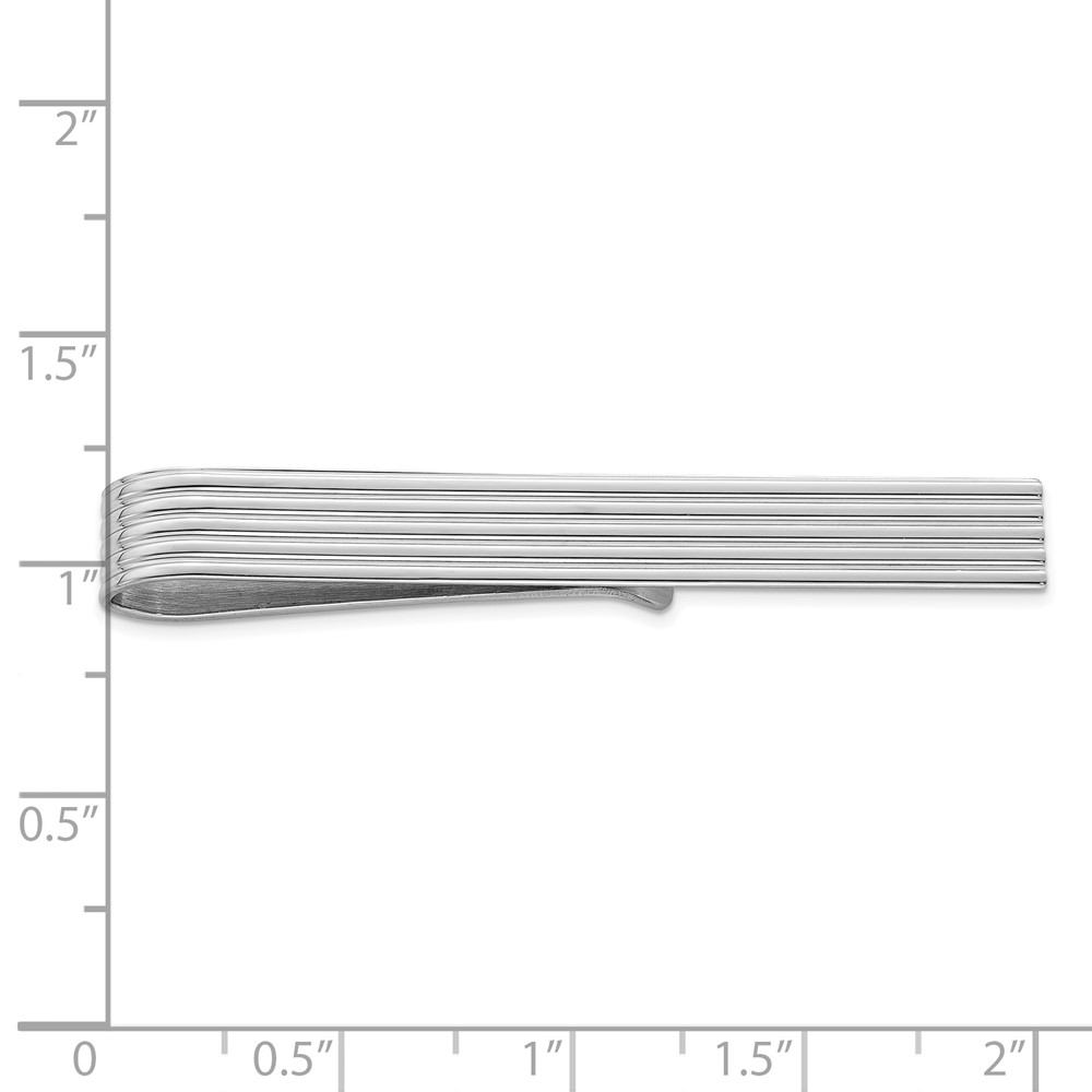Sterling Silver Rhodium-plated Tie Bar (QQ193)