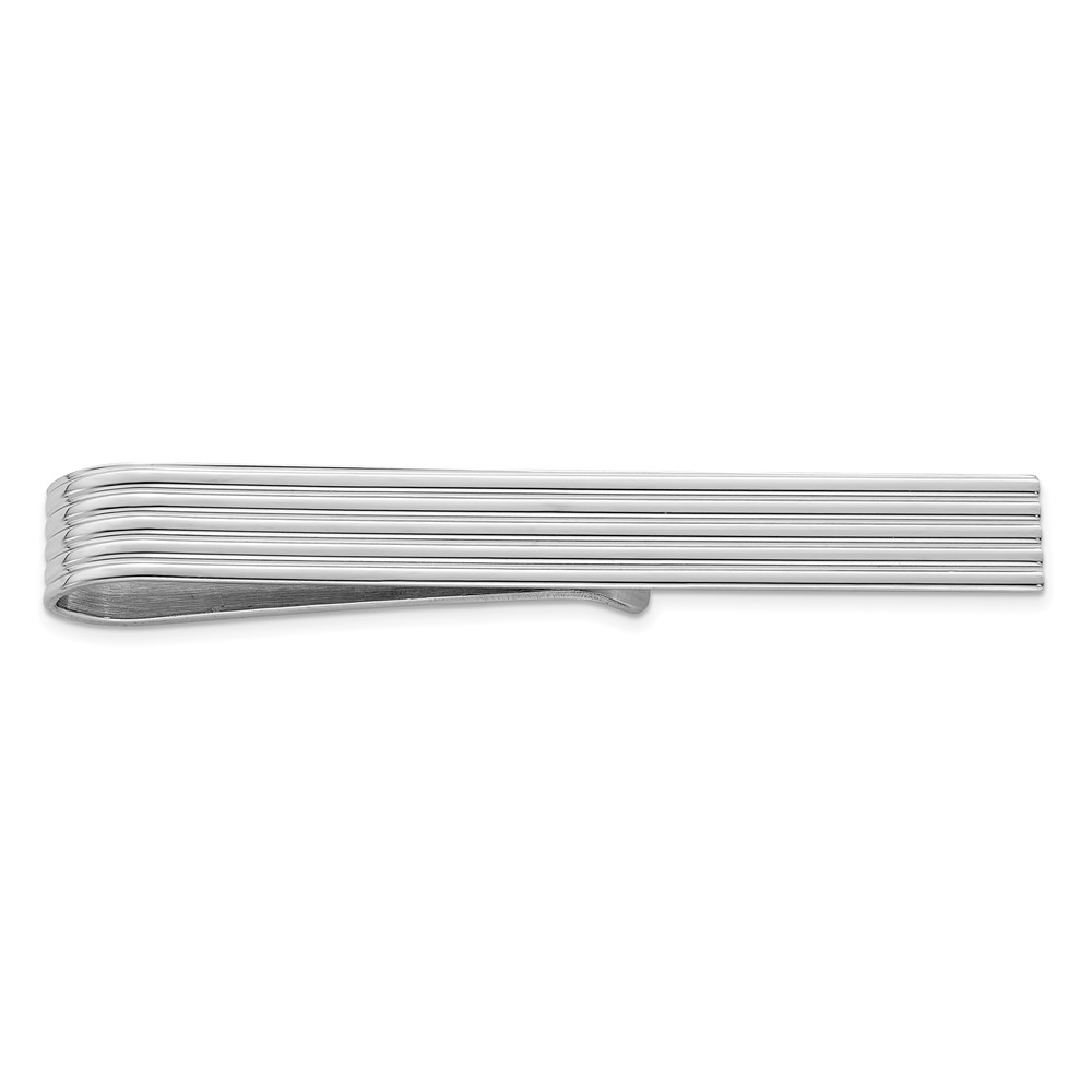 Sterling Silver Rhodium-plated Tie Bar (QQ193)