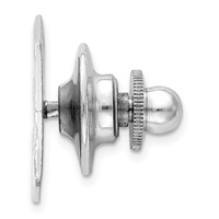 Sterling Silver Rhodium-plated Tie Tac view 2
