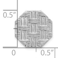 Sterling Silver Rhodium-plated Tie Tac view 3