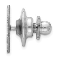 Sterling Silver Rhodium-plated Tie Tac view 2