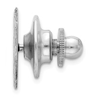 Sterling Silver Rhodium-plated Tie Tac view 2