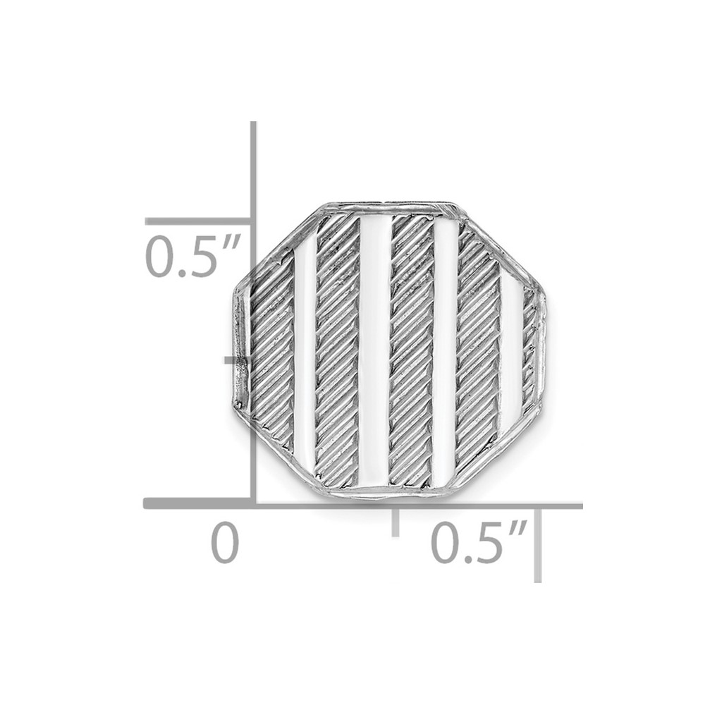 Sterling Silver Rhodium-plated Tie Tac (QQ197)