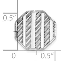 Sterling Silver Rhodium-plated Tie Tac view 3