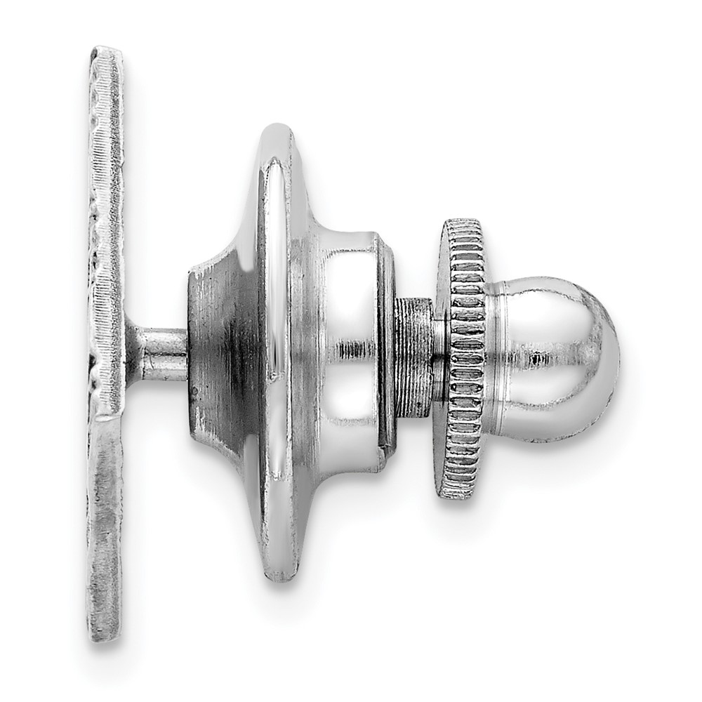 Sterling Silver Rhodium-plated Tie Tac (QQ198)