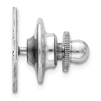 Sterling Silver Rhodium-plated Tie Tac view 2