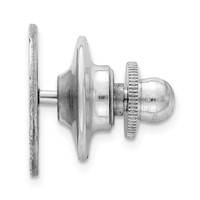 Sterling Silver Rhodium-plated Tie Tac view 2