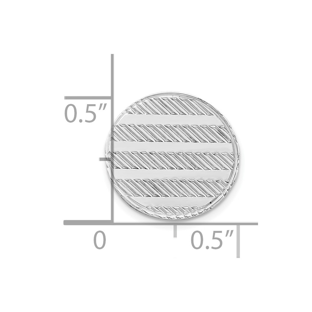 Sterling Silver Rhodium-plated Tie Tac (QQ199)