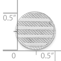 Sterling Silver Rhodium-plated Tie Tac view 3