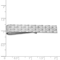 Sterling Silver Rhodium-plated Tie Bar view 2