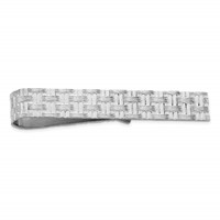 Sterling Silver Rhodium-plated Tie Bar view 1