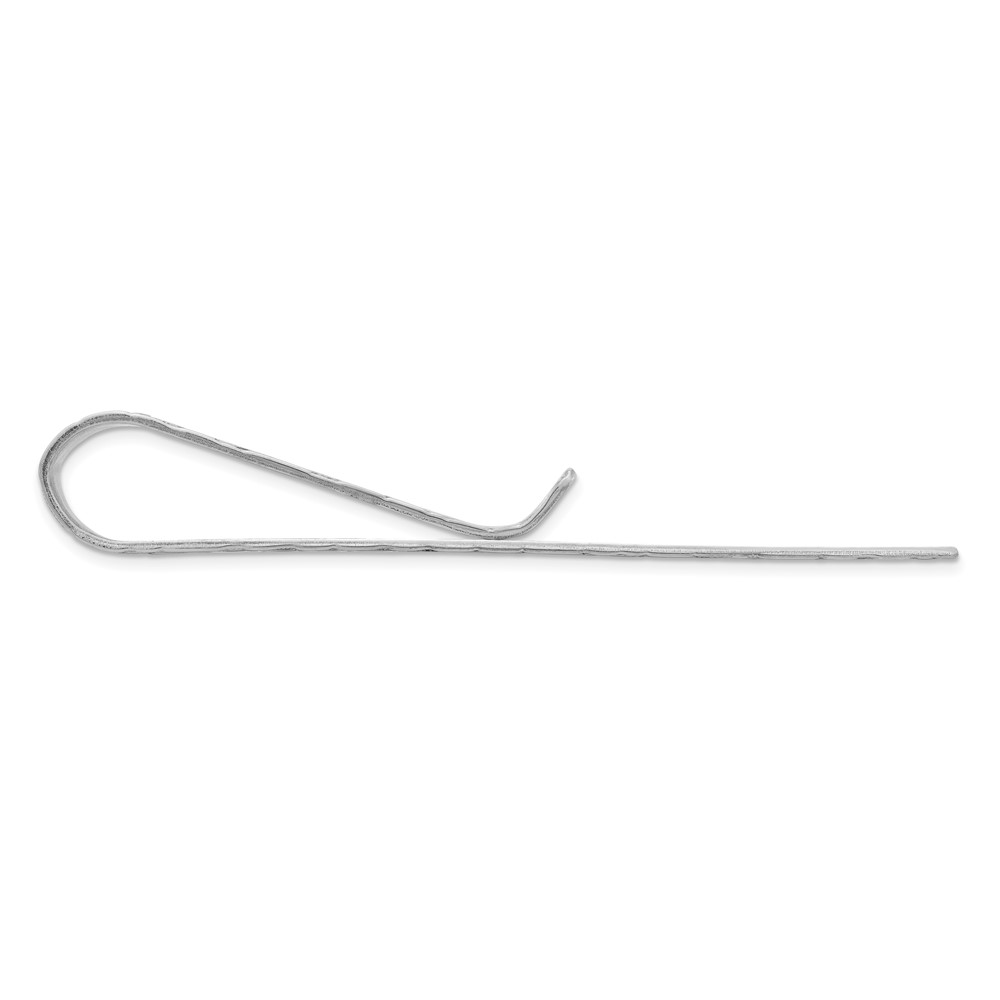 Sterling Silver Rhodium-plated Tie Bar (QQ205)