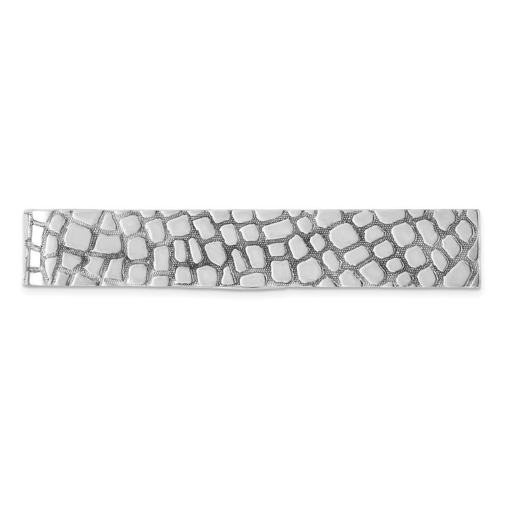 Sterling Silver Rhodium-plated Tie Bar (QQ205)