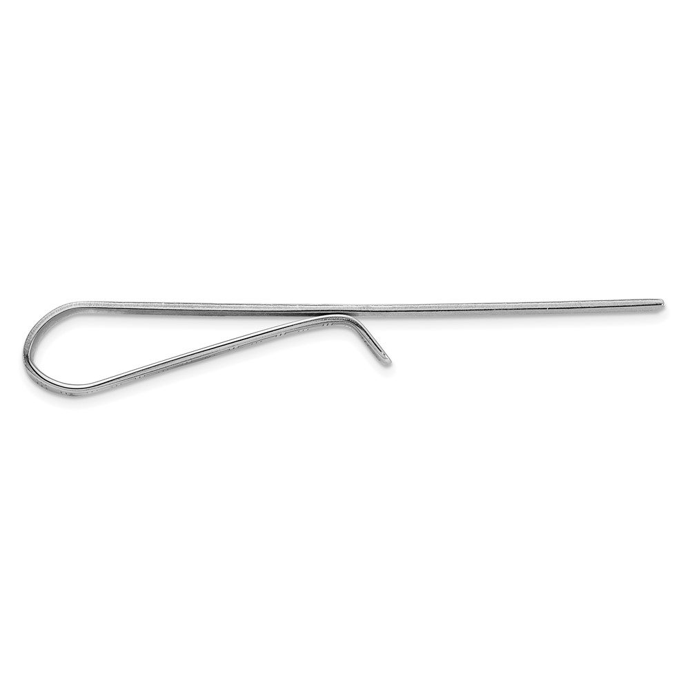 Sterling Silver Rhodium-plated Tie Bar (QQ206)