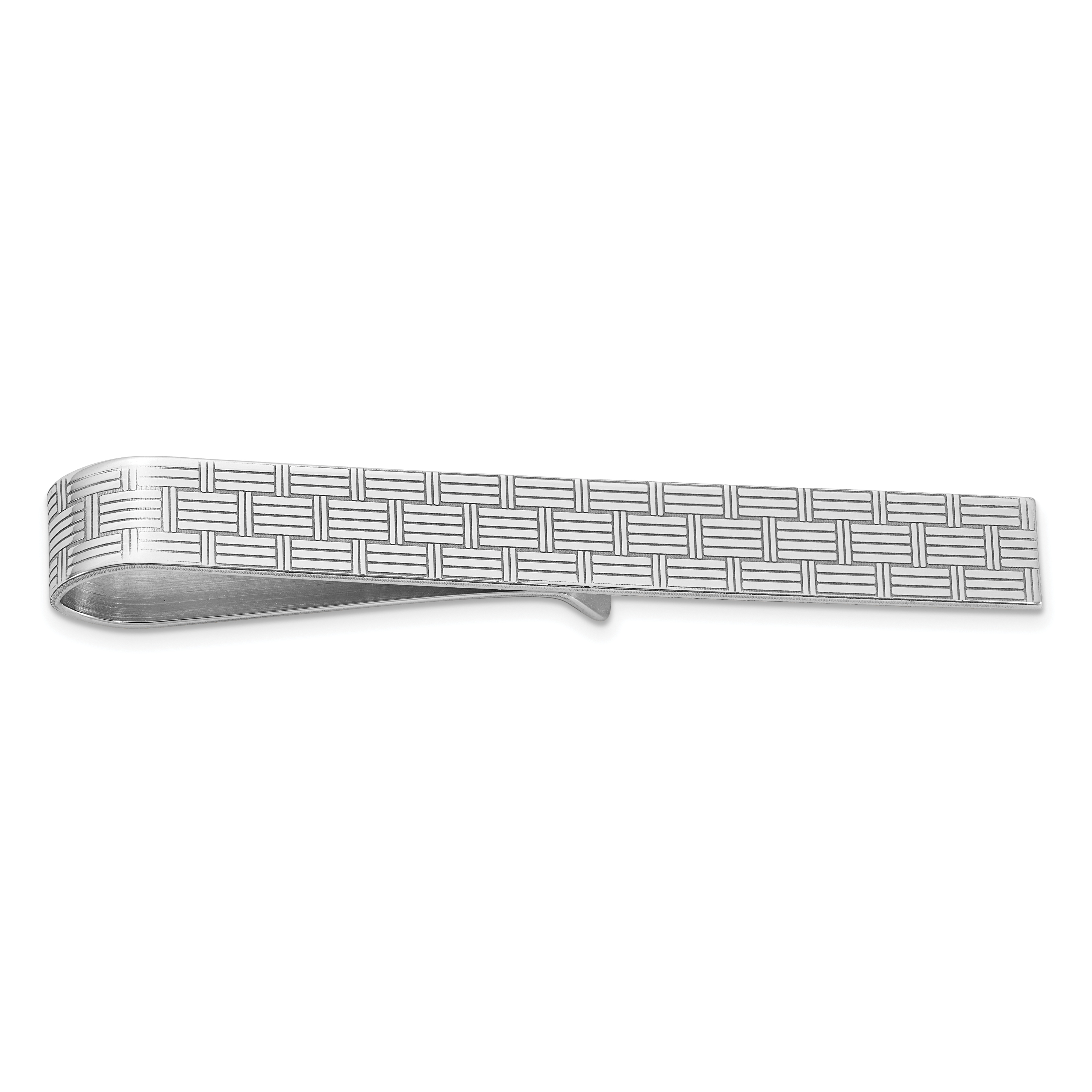 Sterling Silver Rhodium-plated Tie Bar (QQ206)