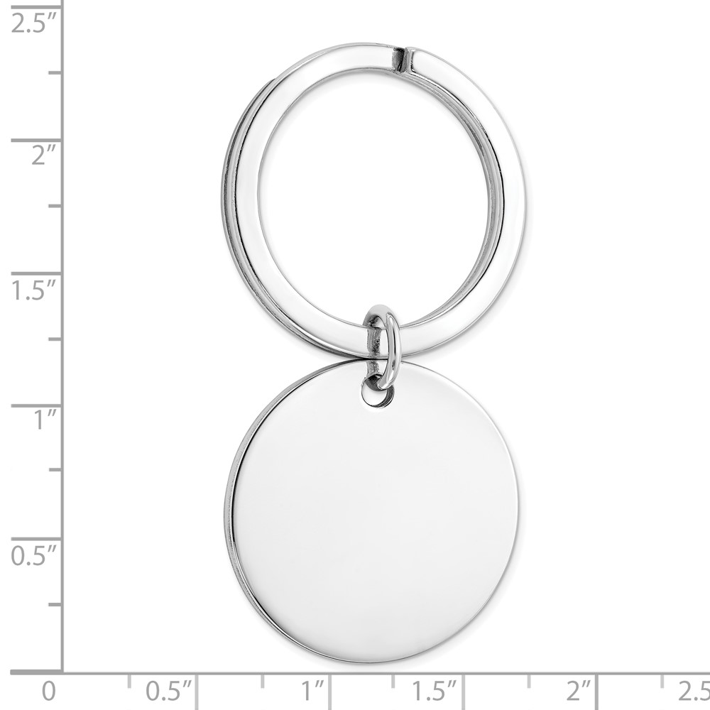 Sterling Silver Rhodium-plated Key Ring (QQ221)