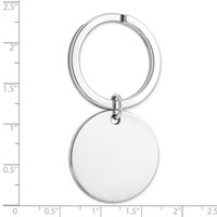 Sterling Silver Rhodium-plated Key Ring view 3