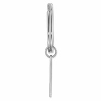 Sterling Silver Rhodium-plated Key Ring view 2