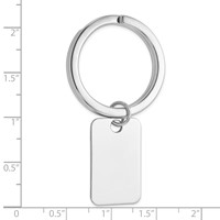 Sterling Silver Rhodium-plated Key Ring view 3