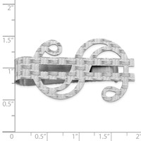 Sterling Silver Rhodium-plated Dollar Sign Money Clip view 2