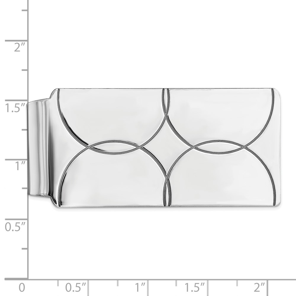 Sterling Silver Rhodium-plated Money Clip (QQ29)