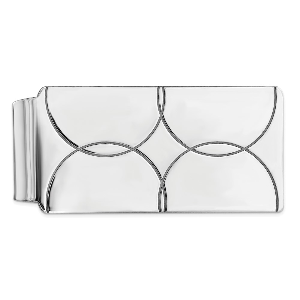 Sterling Silver Rhodium-plated Money Clip